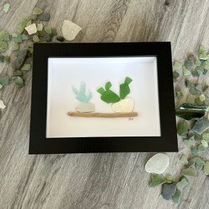 Plant Sea Glass Art - Plant Shelf, Present, Gift, Succulent, Cacti, Crazy Plant Lady, Plant Art