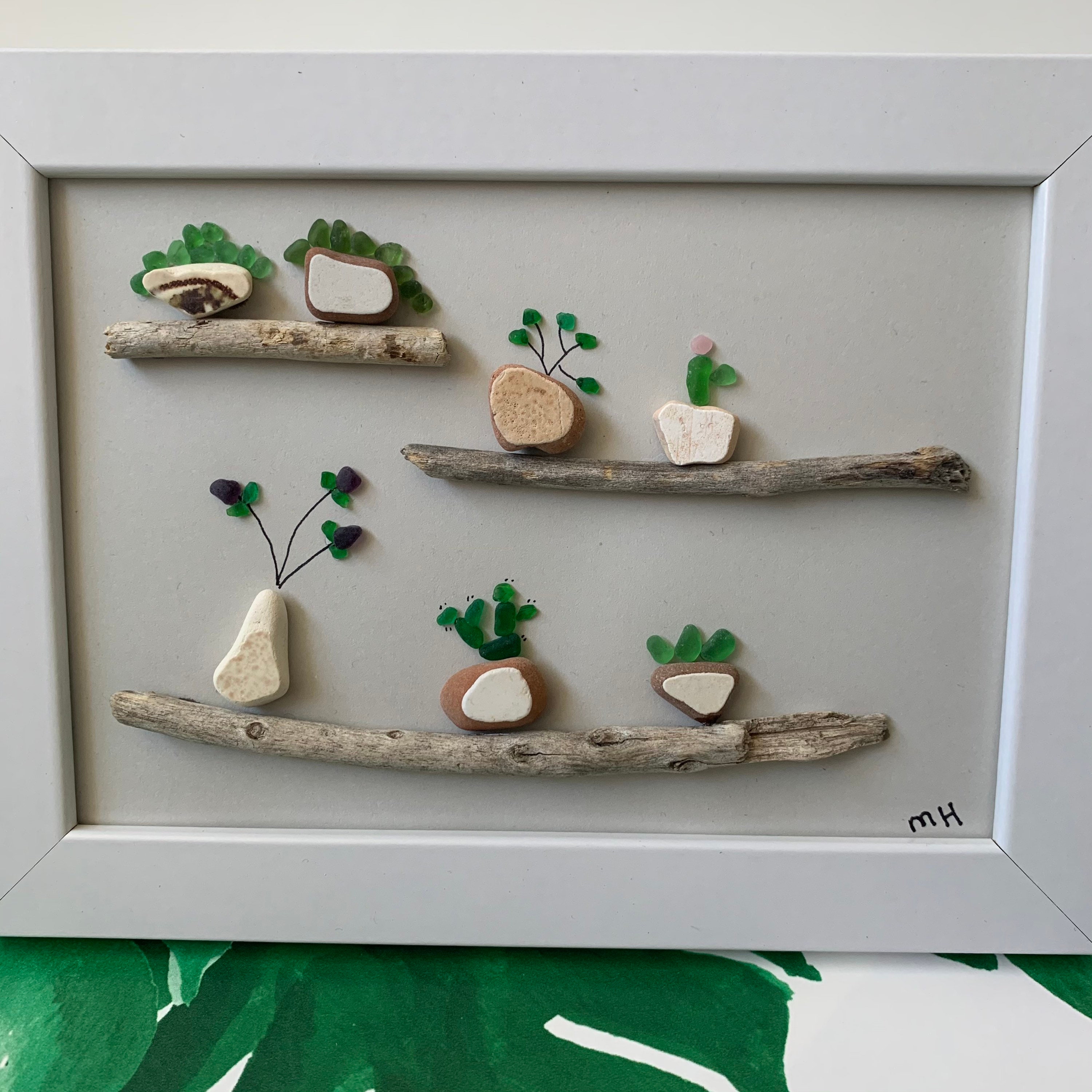 NZ Plant Sea Glass Art sea glass plants sea glass flowers Etsy