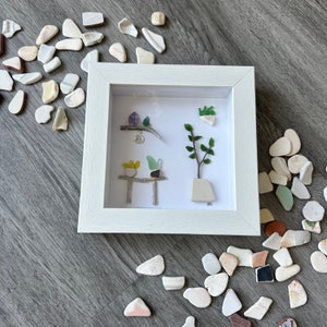 Plant Sea Glass Art - Greenery, Clock, Fiddle Leaf Fig, Hanging Plants, Plant Shelf