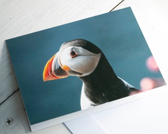 Puffin Card Greetings Card side view