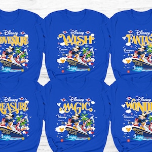 Personalisierte Disney Cruise 2025 Shirts, Disney Cruise Familie Passende T-Shirts, Disneyworld Cruise T-Shirts, Dcl Treasure Tshirt, Magic Cruise Shirt