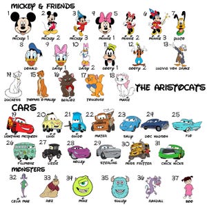 Custom Disney Trip Shirts, Family Matching Tees, 225 Disney Characters image 5