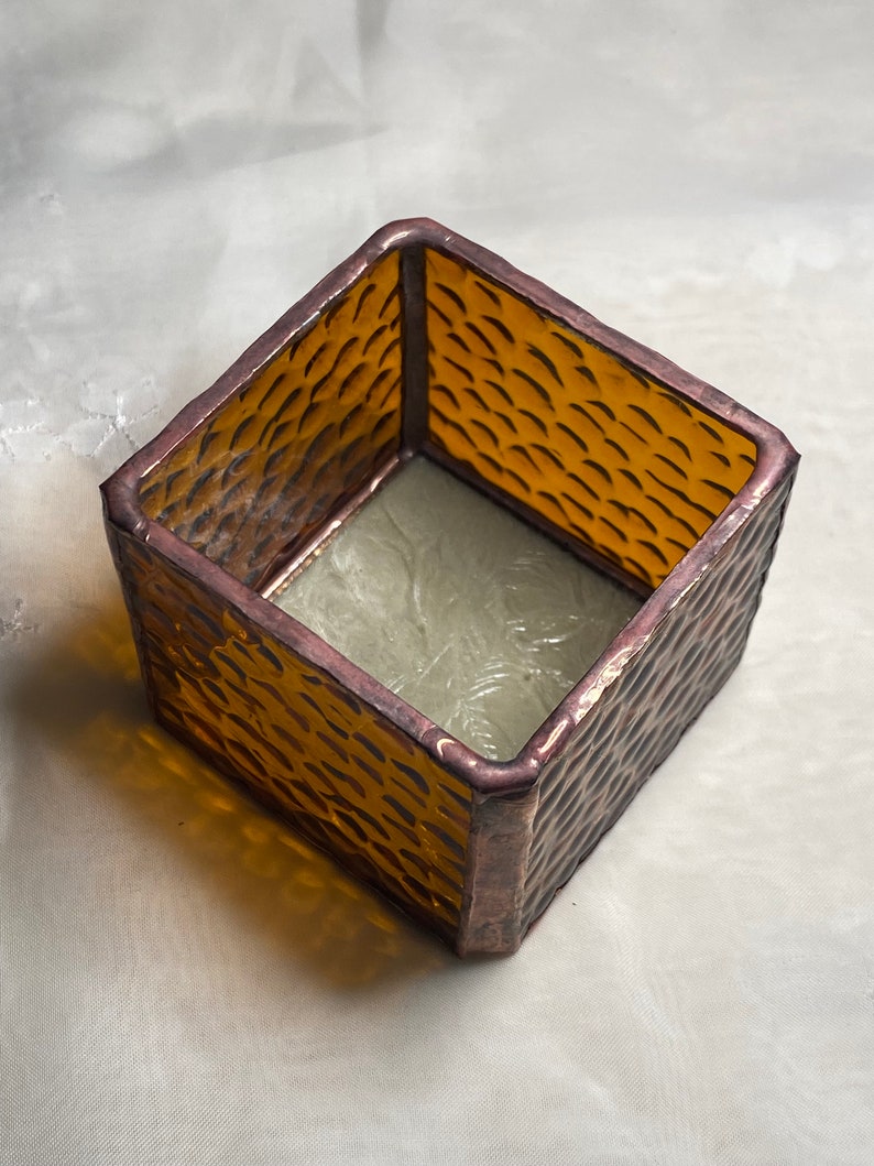 Stained Glass Tealight Holder Etsy