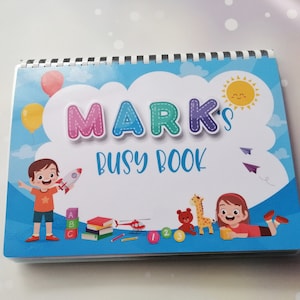 Busy book for homeschool preschool, Personalized busy binder for kids