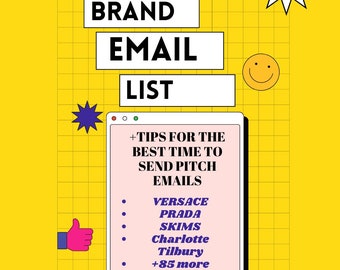 Influencer Brand Email List 2023 (+tips on best time to send a pitch email)