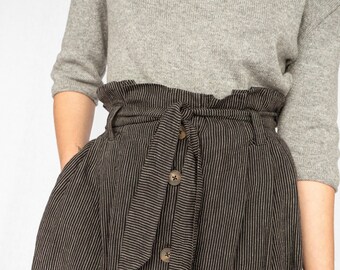 button front skirt etsy