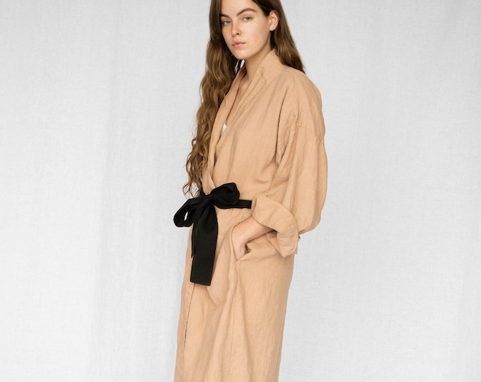 TOKYO Linen Kimono Bathrobe