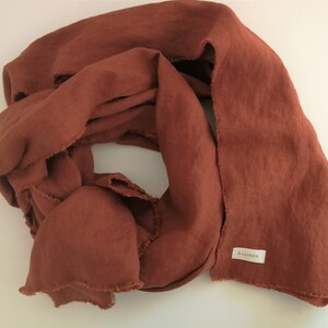 Yellow Linen Scarf, Lightweight Breathable Shawl image 3