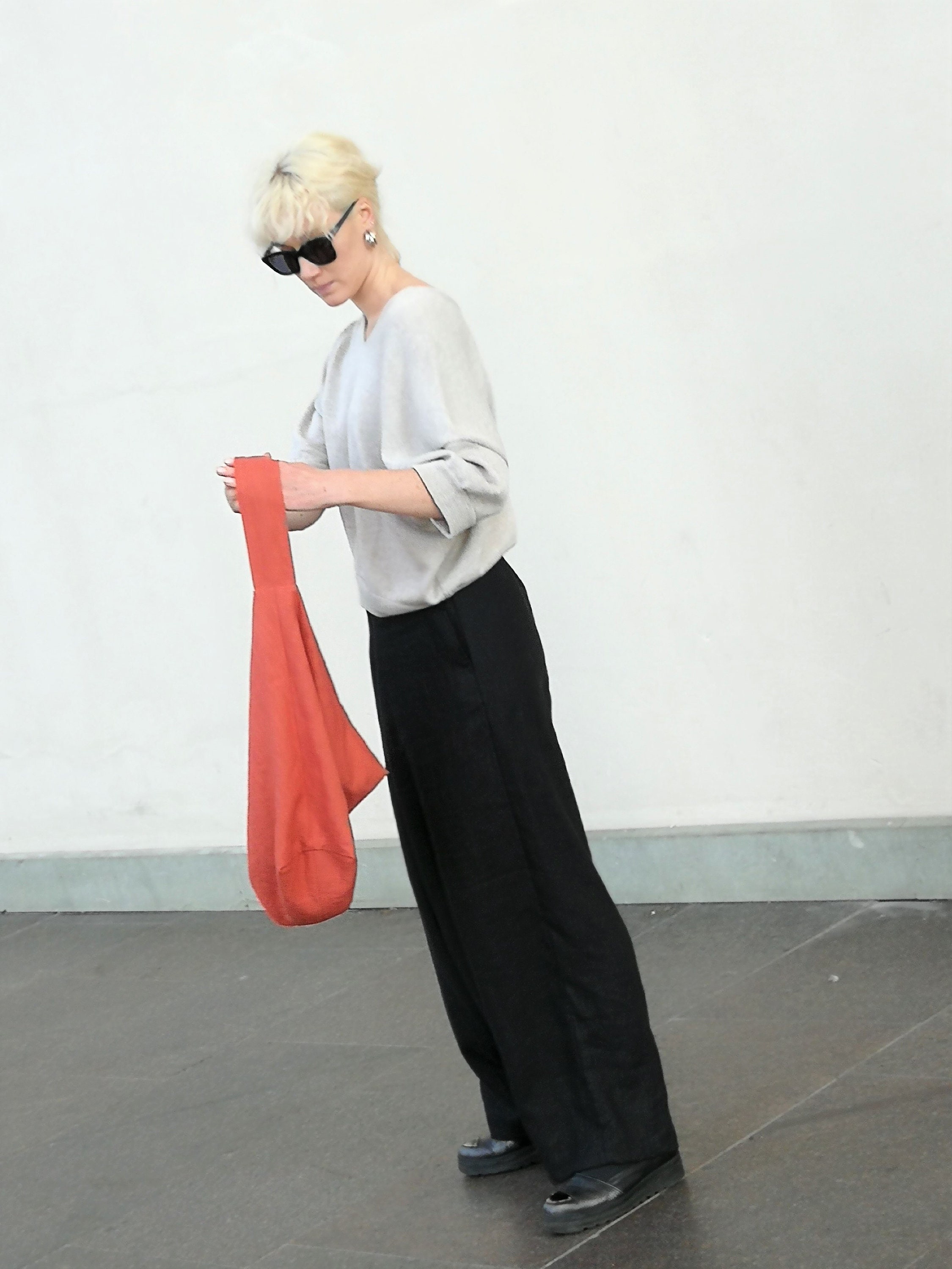 CALGARY Women's Natural Linen Pants with Pockets, Flax pants, Plus Size