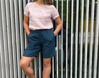 RIGA Pure Organic Linen Shorts, UNISEX summer shorts