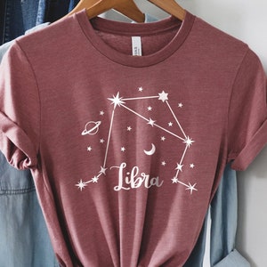 Libra Constellation Shirt - Astrological Teacher Shirt - Zodiac Sign Shirt – Libra Birthday Shirt – Libra Horoscope Shirt – Libra Girlfriend