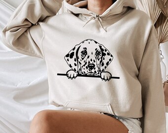 Dalmatian Print Hoodie, Dalmatian Halloween Costume for Adults