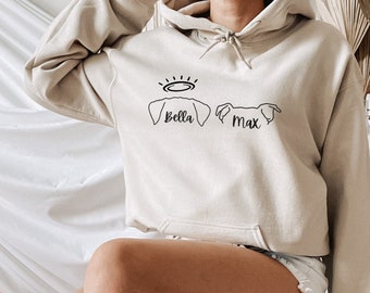Custom Dog Ears Hoodie, Dog Mom Hoodie, Dog Lover Hoodie, Dog People Hoodie, New Dog Owner Hoodie, Gift for Dog, Pet Lover Hoodie,