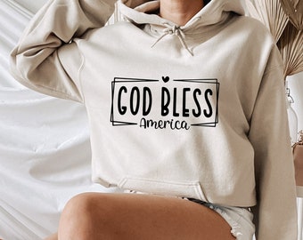 God Bless America Hoodie, America Freedom Hoodie, America Lover Hoodie, Red White Blue Hoodie, Patriotic USA Hoodie, Freedom USA Hoodie