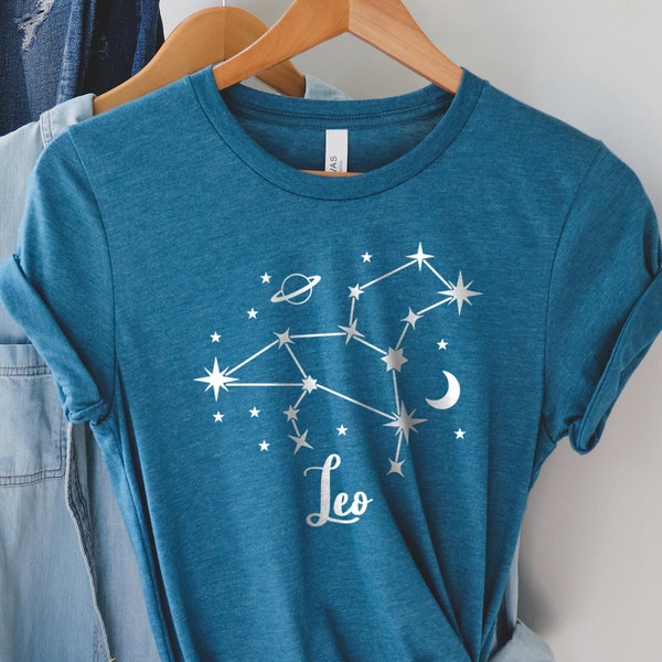 Leo Horoscope Shirt - Leo Birthday Gift - Design Astrological Shirt - Leo August Birthday Shirt -Horoscope Mom Tee – Constellation Shirt
