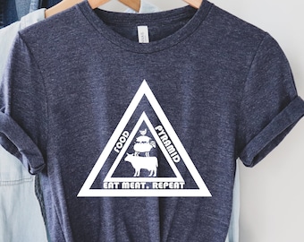 Eat Meat Repeat Shirt, Meat Lover Shirt, Meat Shirt, Food Pyramid Tee, Funny Food Pyramid Tee, Animal Shirt, Eat Meet Tee, Gift Meat Lover