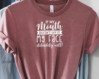 Si ma bouche ne le dit pas chemise, chemise offensive, chemise de citations sarcastiques, cadeau de maman sarcasme, chemise d’humour, chemise ironique, chemise introvertie
