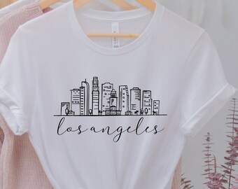 Camisa de Los Ángeles, Camisa Skyline de Los Ángeles, Regalo de Amante de Los Ángeles, Camisa de la Costa Oeste, Camisa de California, Camisa de Los Ángeles Ca, Rascacielos