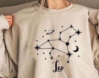 Sudadera Del Horóscopo Leo - Regalo de cumpleaños Leo - Diseño Sudadera Astrológica - Sudadera de cumpleaños Leo Agosto -Horóscopo Mom Sudadera