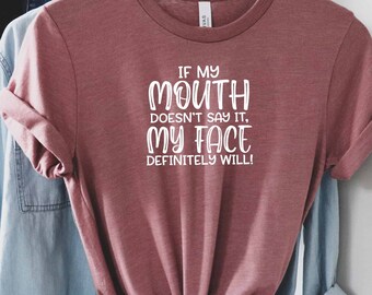 Si ma bouche ne le dit pas chemise, chemise offensive, chemise de citations sarcastiques, cadeau de maman de sarcasme, chemise d'humour, chemise antisociale, chemise introvertie