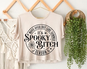 Spooky Bitch Season Crop Top, Happy Halloween Crop Top, Witch Crop Top, Witch Family Crop Top, Spooky Season Crop Top, Halloween Party Crop