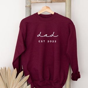 Papa Est 2022 Sweatshirt, 2022 Erster Vater Sweatshirt, New Daddy Lover Sweatshirt, Neuer Vater Pullover, Bester Vater Sweater, Papa Life Sweater