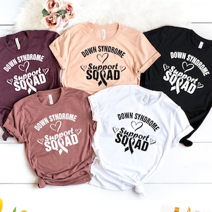 Camicia della squadra di supporto alla sindrome di Down, camicia a nastro per la sindrome di Down, camicia da giorno per la sindrome di Down, camicia per bambini con sindrome di Down, camicia per la sindrome di Down