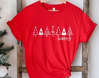 Weihnachtsbaum Shirt, Weihnachtshemden für Frauen, Frohe Weihnachten Shirt, Weihnachtsparty Shirt, Tannenbäume Shirt, Lustiges Weihnachtsshirt