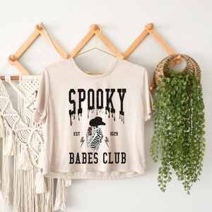 Spooky Babes Club Crop Top, Halloween Squad Crop Top, Halloween Family Matching Crop Top, Pumpkin Crop Top, Horror Crop Top, Funny Halloween