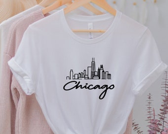 Chicago Shirt, Chicago City T-Shirt, Chicago Tee, Chicago Souvenir, Gift From Chicago, Land of Lincoln Illinois Shirt, Chicago lover shirt