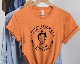 Professional Zombie Shirt, Funny Halloween Shirt, Halloween Party Shirt, Boo Shirt, Skeleton Shirt, Halloween Gift Shirt, Halloween Costume