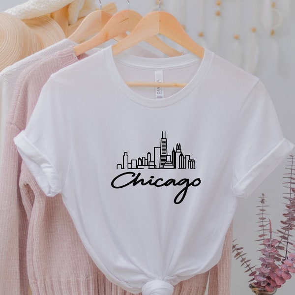Camicia Chicago, Chicago City T-Shirt, Chicago Tee, Chicago Souvenir, Regalo da Chicago, Maglia Land of Lincoln Illinois, Camicia amante di Chicago