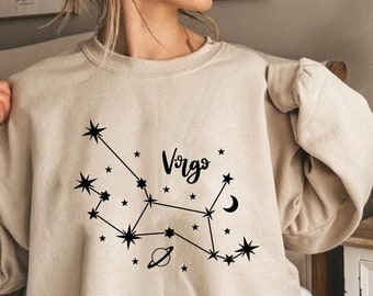 Jungfrun-tröja – Jungfruns stjärnbildströja - Jungfruns astrologilärare-tröja - Gåva till Jungfruns mamma - Jungfruns stjärntecken-tröja