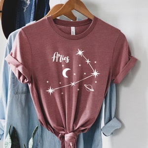 Camisa del Zodiaco de Aries - Camisa de Amante Astrológico - Camiseta de Astrología de Aries - Camisa de Signo de Horocsope de Aries - Profesor de Astrología - Regalo de Cumpleaños de Aries