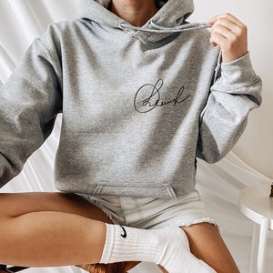 Custom Signature Hoodie, Personal Gift Hoodie, Handwriting Signature Hoodie, Custom Initial Hoodie, Personalized Signature Hoodie