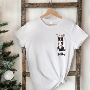 Weihnachten Hundegesicht Shirt, benutzerdefinierte Hundemama Shirt, Hundeliebhaber Shirt, Hundemenschen Shirt, neue Hundebesitzer Shirt, Haustier Liebhaber Shirt, benutzerdefinierte Hund Tee