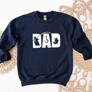 Fisherman Dad Sweatshirt, Lucky Fishing Father Sweatshirt, Fishing Family Party Sweatshirt, Men Fishing Sweater, Fish Love Grandpa Sweater