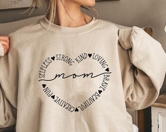 Sudadera de mamá linda, sudadera del día de la madre, sudadera de mamá, sudadera de madre, sudadera de mamá, regalo para mamá, regalo del día de la madre, nueva mamá
