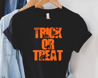 Trick or Treat shirt, Funny Halloween Shirt, Trick or treat pumpkin, Halloween Party Shirt, Happy Halloween Shirt, Halloween Shirt Kids,