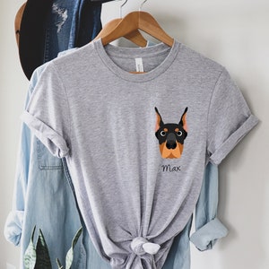 Personalisiertes Hunde Gesicht Shirt, Hunde Mama Shirt, Hundeliebhaber Shirt, Hund Menschen Shirt, Neue Hundebesitzer Shirt, Geschenk für Hund, Haustier Liebhaber Shirt, Custom Dog T-Shirt