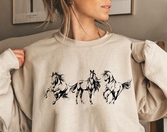 Horse Sweatshirt, Horse Lover Sweatshirt, Horse Gift Sweatshirt, Animal Lover Sweatshirt, Country Girl Sweatshirt, Farm Girl Sweatshirt,