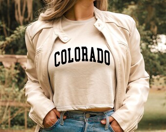 Colorado Crop Top, Colorado Hiking Crop Top, Colorada Summer Trip Crop Top, Colorada Camping Family Crop Top, Black Canyon Gift ,Colorado