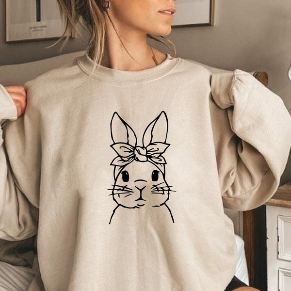 Easter Bunny Sweatshirt, Cute Easter Sweatshirt, Bunny Lover Sweatshirt, Rabbit Lover Sweatshirt, Happy Easter, Easter Family Shirt,