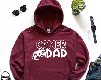 Gamer Dad Hoodie, Gaming Father Hoodie, Video Game Lover Daddy Hoodie, Game Day Hoodie, Superhero Dad Hoodie Gift, Father Est 2022 Hoodie