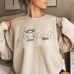 Custom Cat Ears Sweatshirt, Cat Mom Sweatshirt, Cat Lover Sweatshirt, Cat People Sweatshirt, New Cat Owner Sweatshirt, Pet Lover Sweatshirt