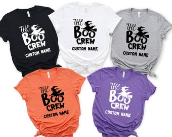 Custom The Boo Crew Halloween T-Shirt, Custom  Group Halloween Shirt, Funny Halloween T-Shirt, Halloween Party Shirt, Halloween Gift