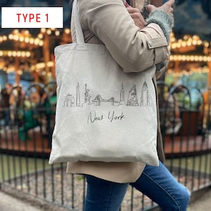 New York Einkaufstasche, New Yorker Canvas Einkaufstasche, New York Einkaufstasche, Cord Einkaufstasche, Geschenk für New Yorker, Nyc Einkaufstasche, Schultertasche