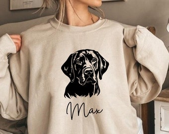 Custom Dog Face Sweatshirt, Dog Mom Sweatshirt, Dog Lover Sweatshirt, Personalized Dog Sweatshirt, Dog Name Sweatshirt, Gift for Dog Lover,