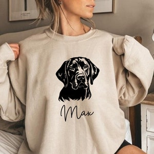 Sweatshirt with dogs face on it top
