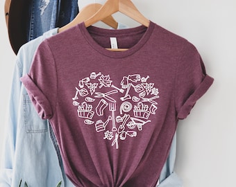 Gardener T Shirt, Plant Lover Shirt, Farmer T Shirt, Hoeing Ain&#39;t Easy Shirt, Gift For Gardeners, Botanical Shirt, Gardening Shirt